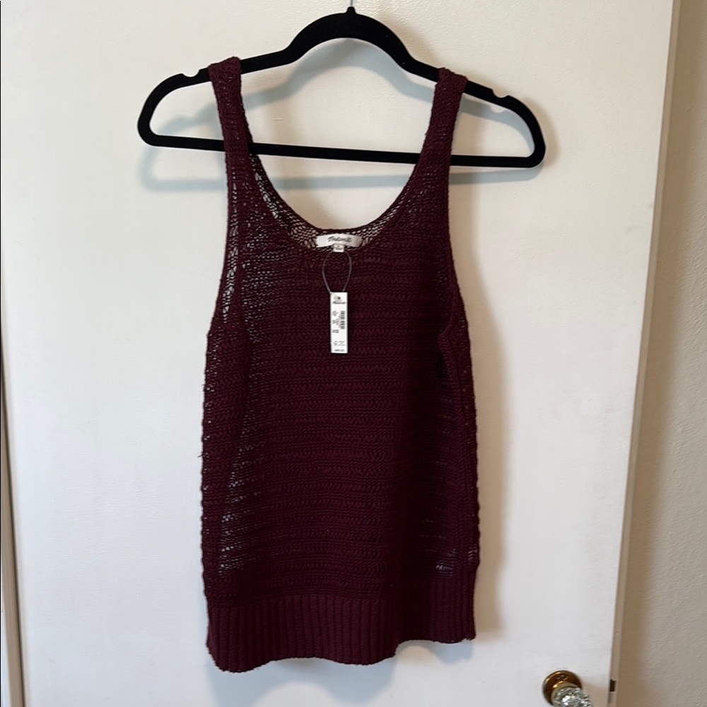 Burgundy Knit Tank Top